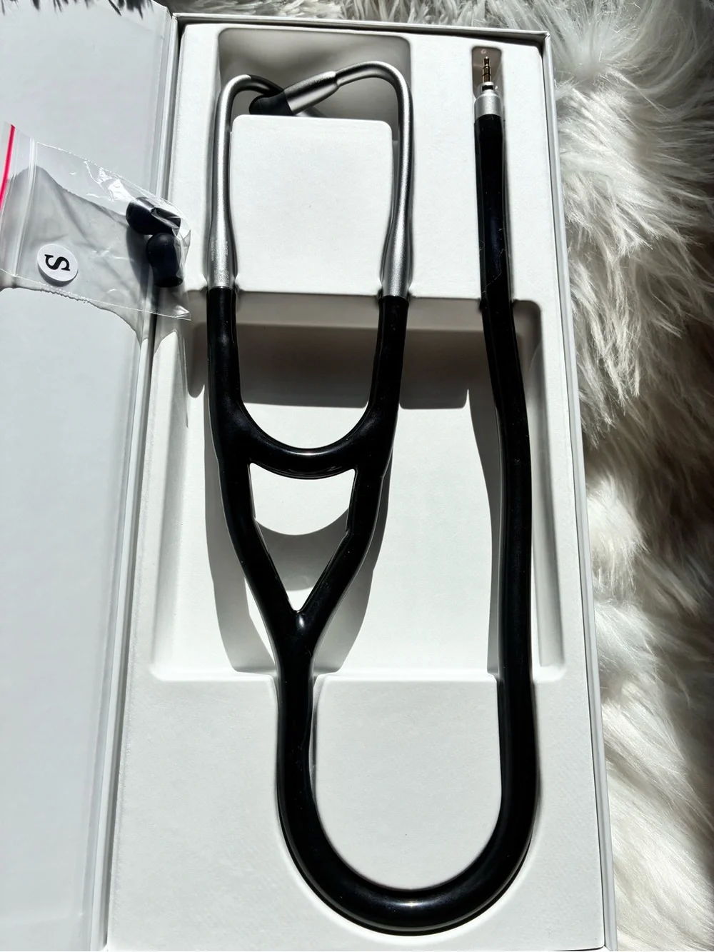 CORE 500, Silver Digital Stethoscope with Black Display